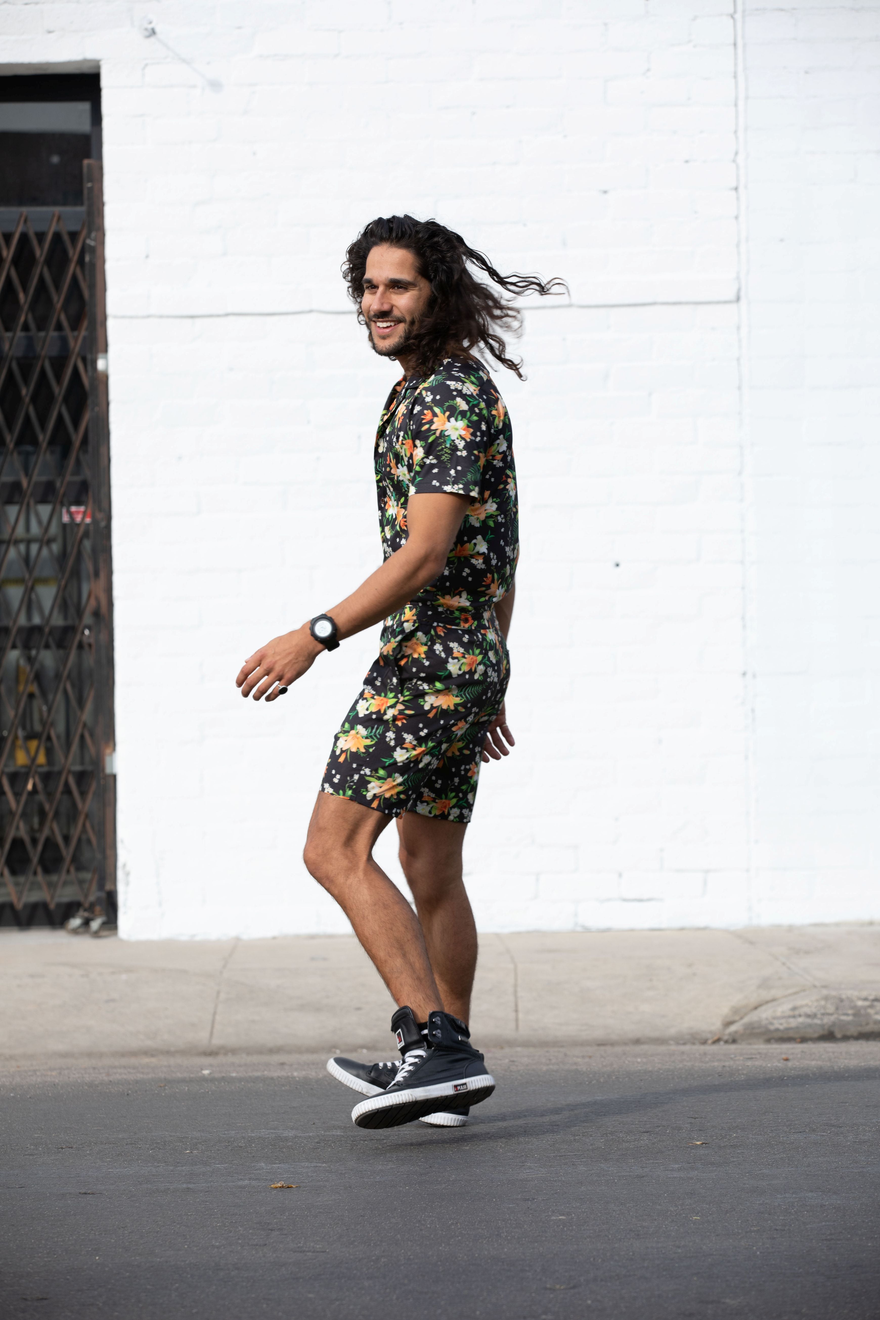 Tropical Black Romper