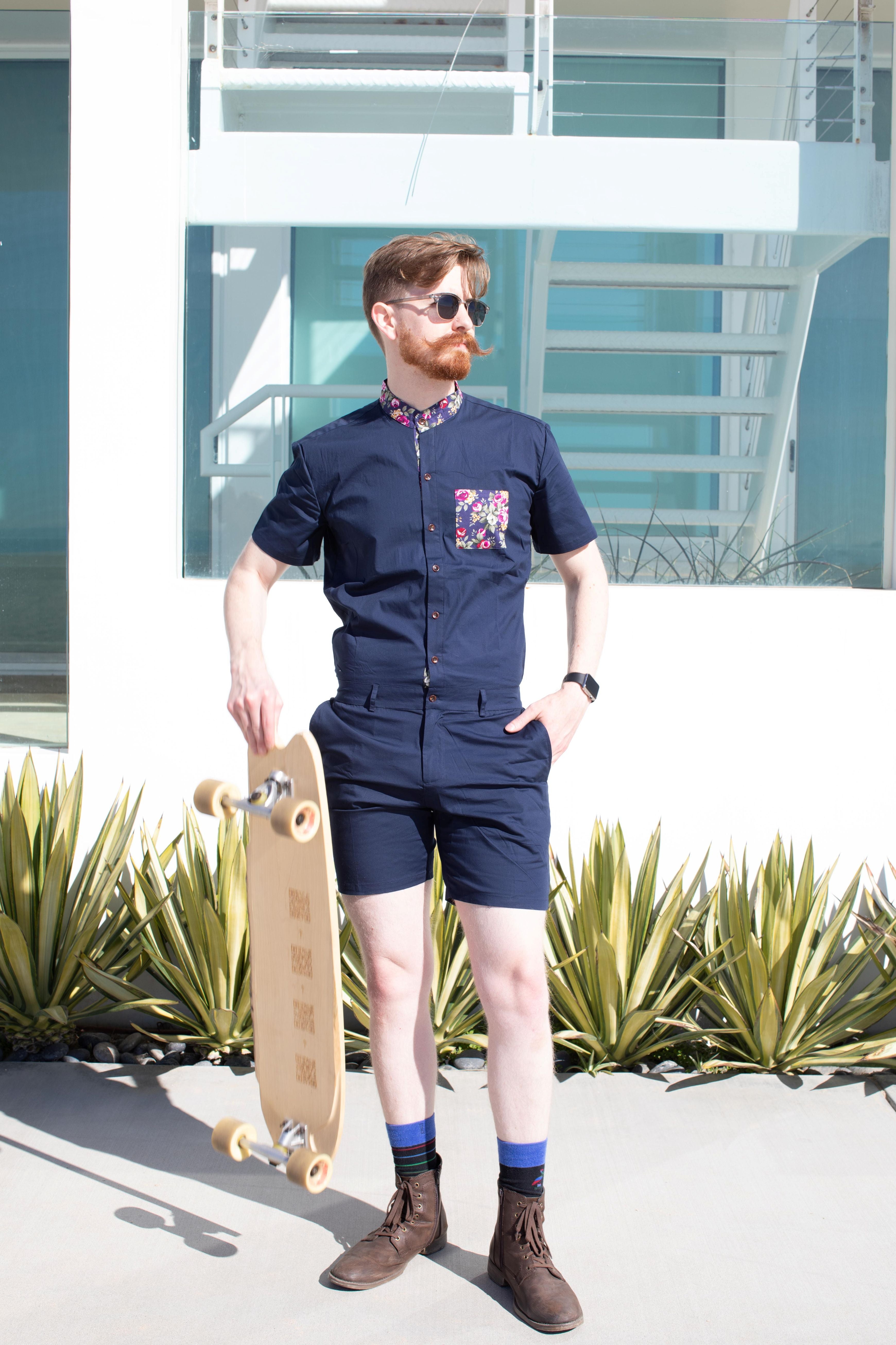 Navy Rosè Romper