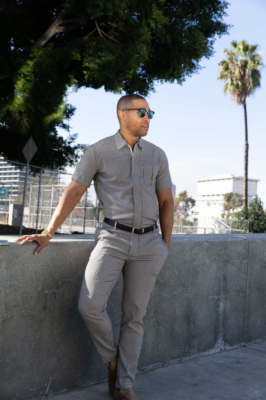 Houndstooth Jumpsuit | LUXE Collection