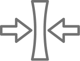 Gray icon of a cross with two arrows pointing upwards on a white background