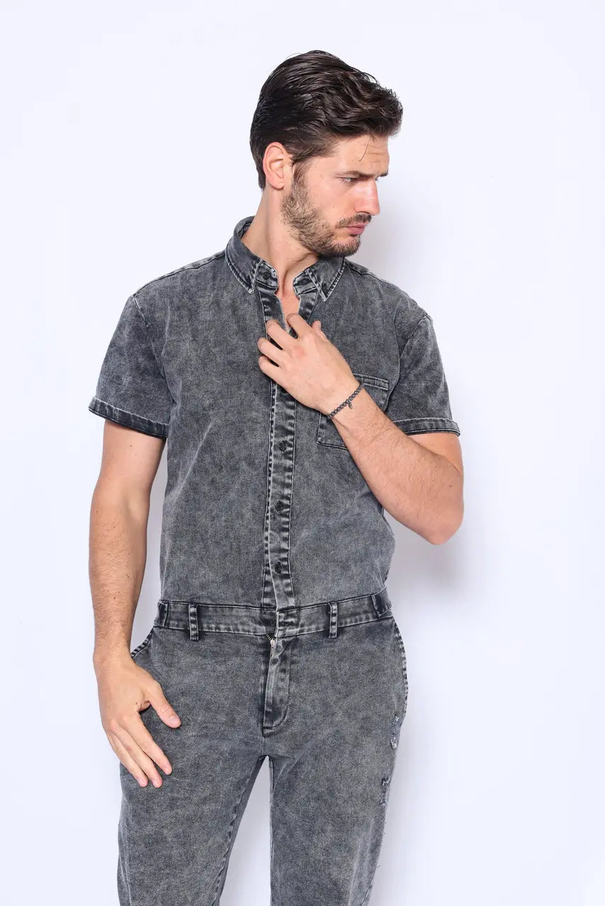 denim jumpsuit