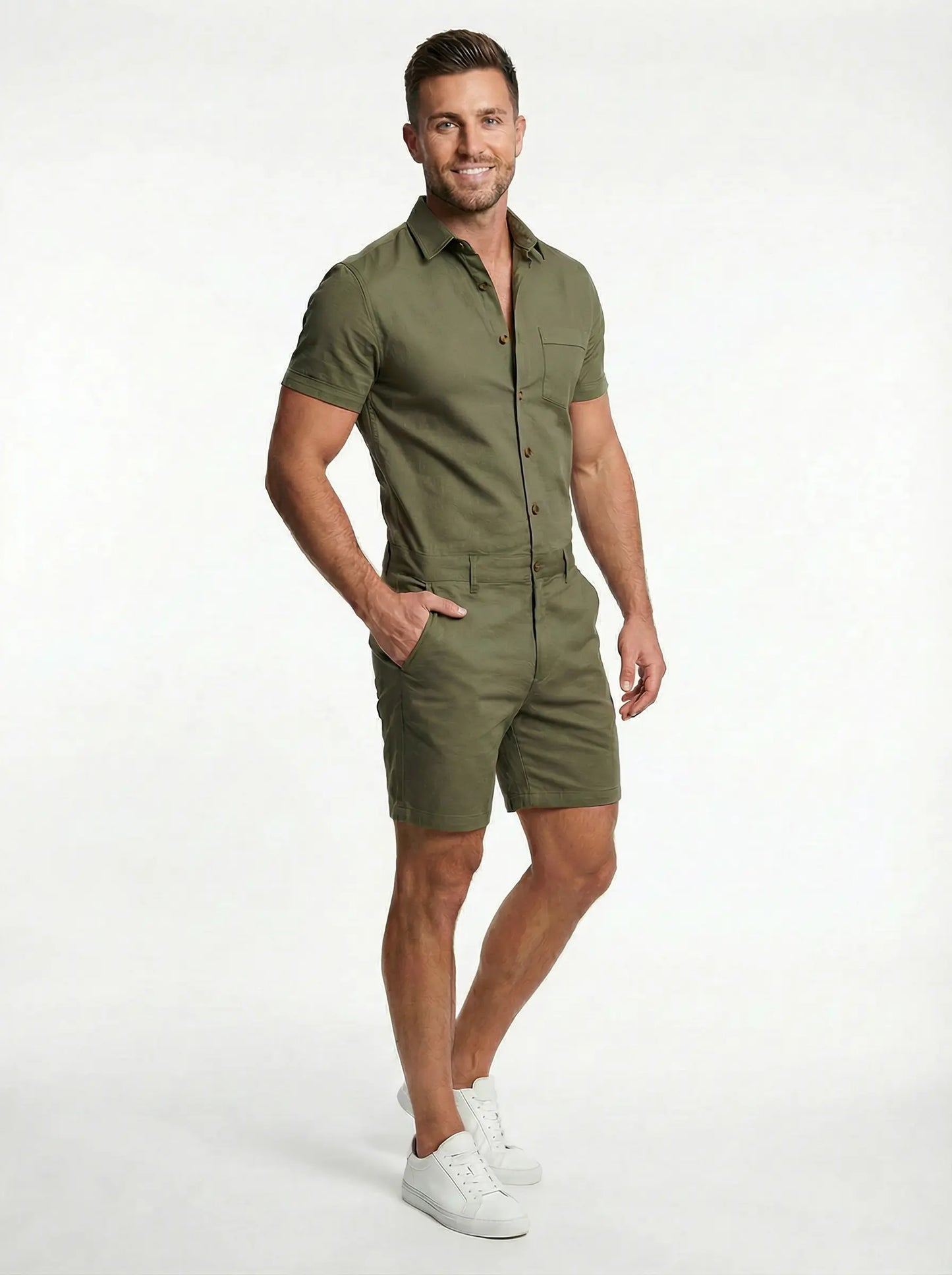 Olive Men's Romper  