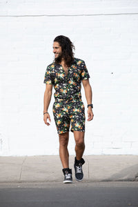 Tropical Black Romper
