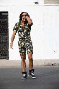 Tropical Black Romper