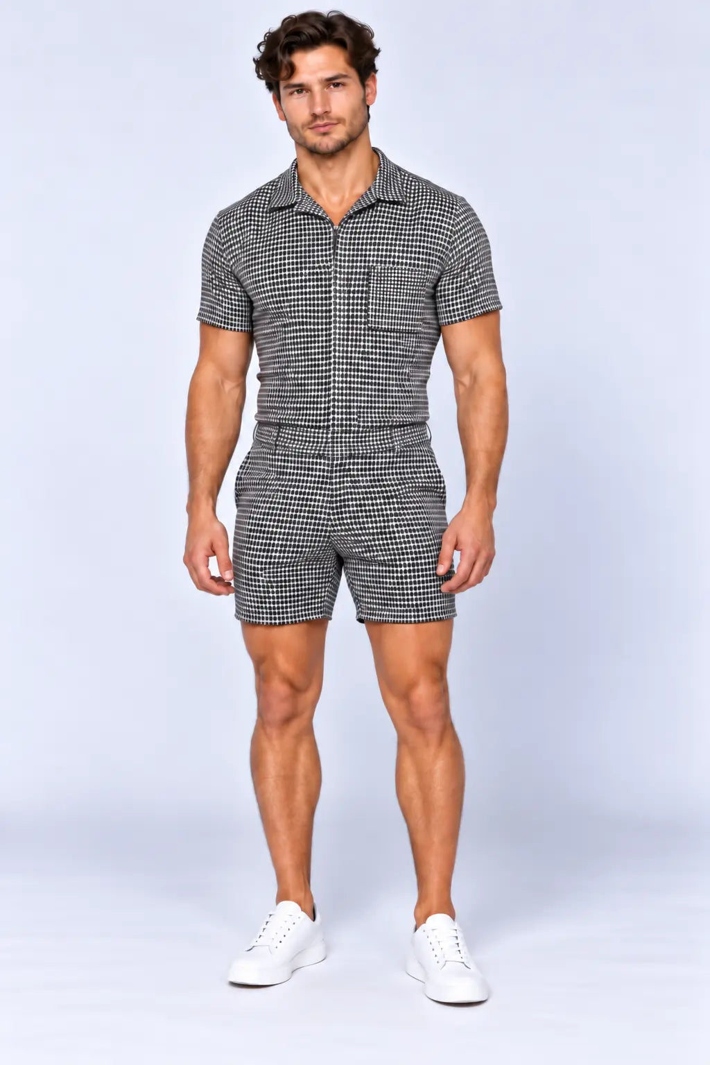 Houndstooth Romper | LUXE Collection  