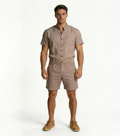 Lavender Linen Romper  