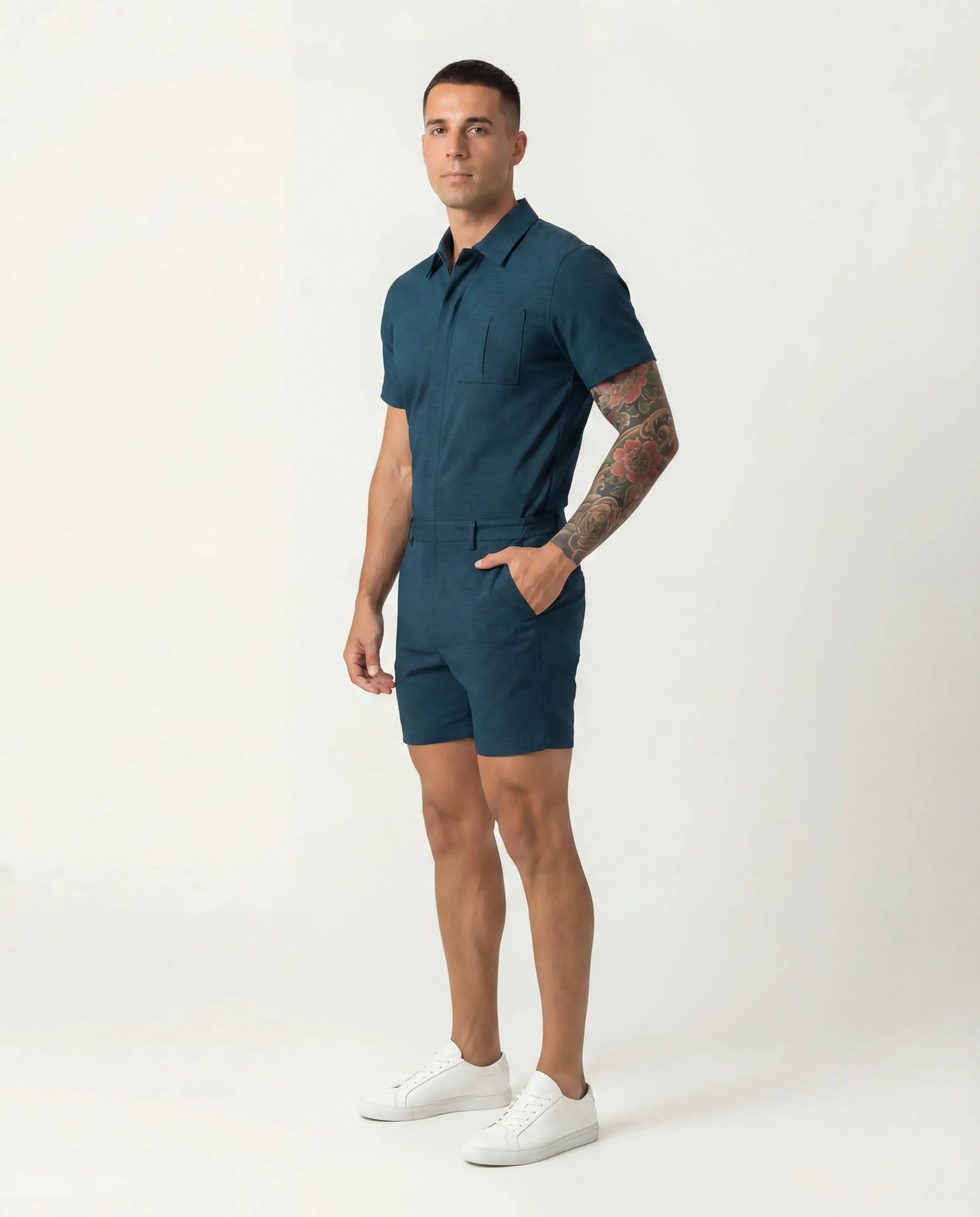 The Onyx Romper | Zip Up  