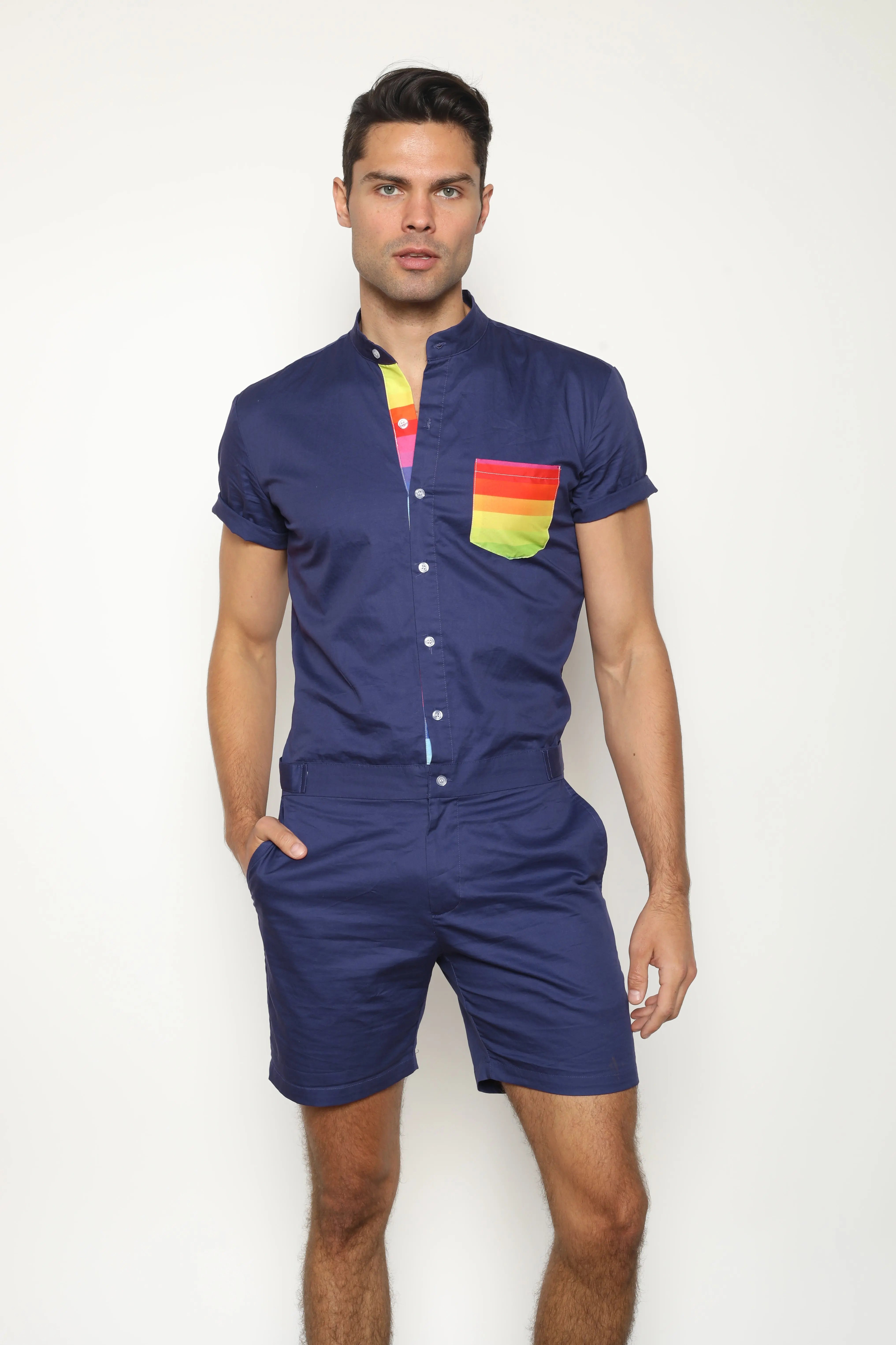 Romhim Navy Romper - Stylish & Comfortable Navy Pride Romper – RomperJack