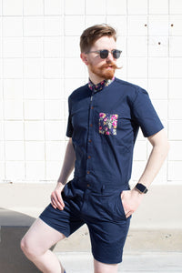 Navy Rosè Romper