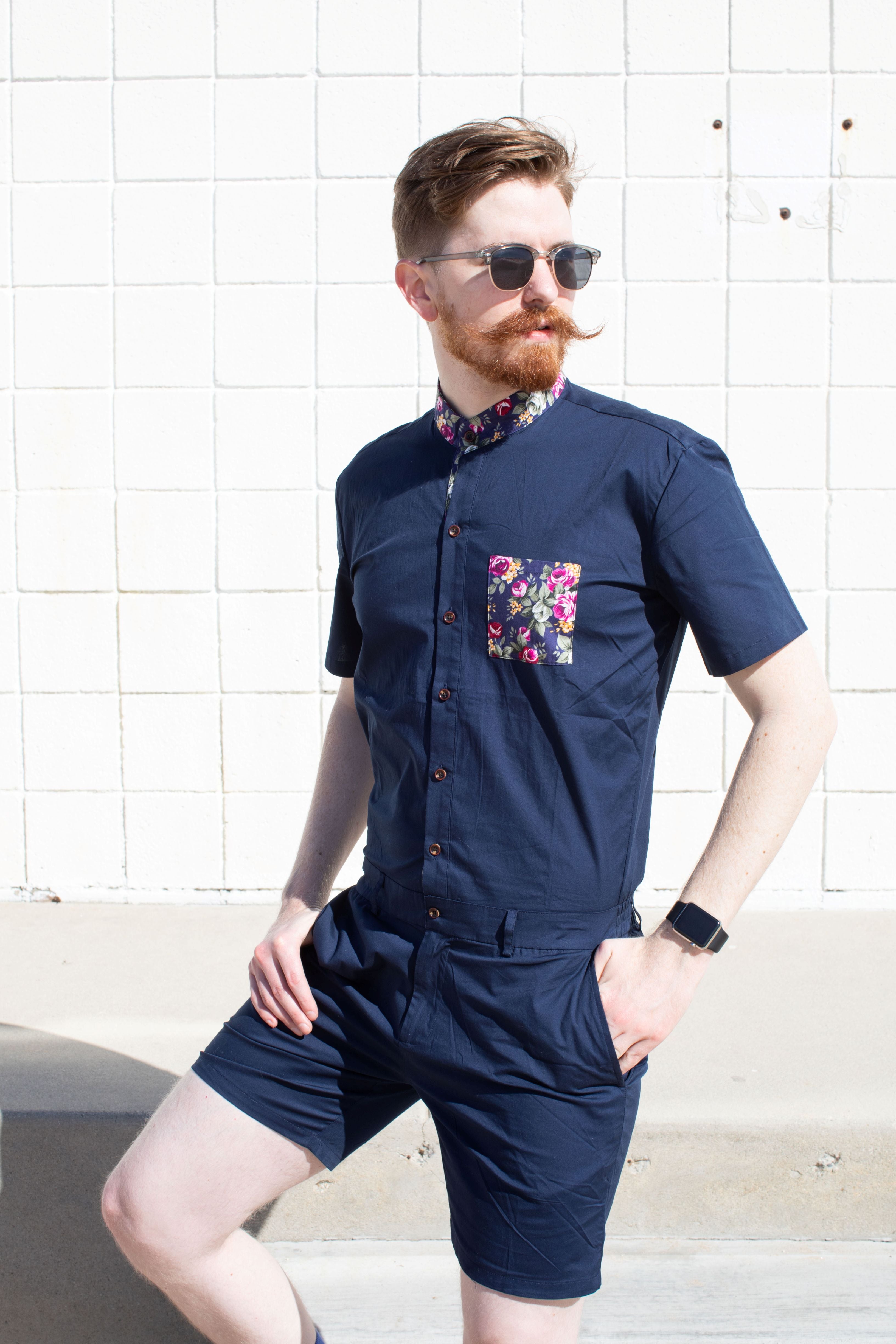 Navy Rosè Romper