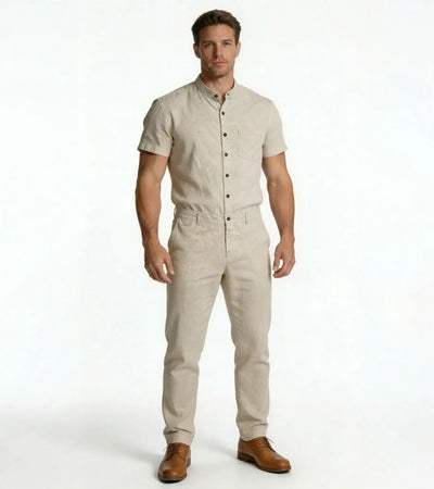 Sandalwood Linen Jumpsuit  