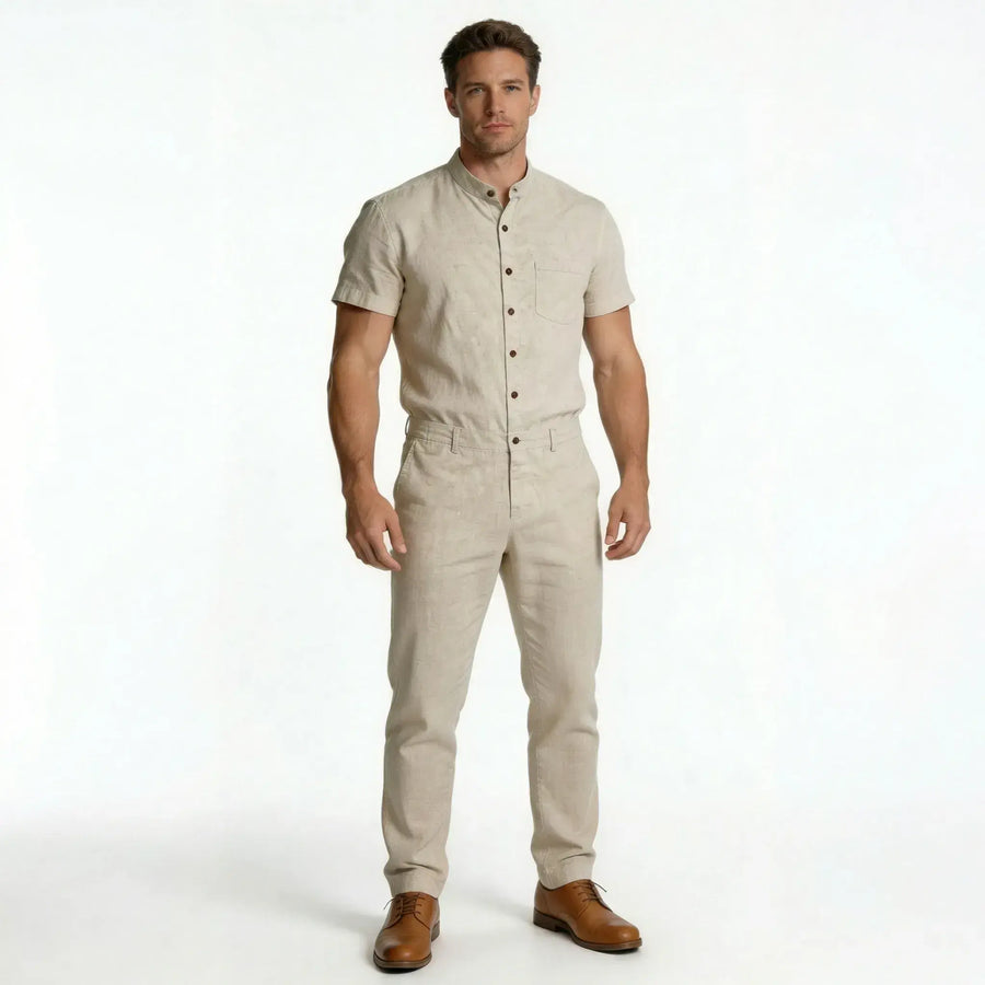 Sandalwood Linen Jumpsuit  