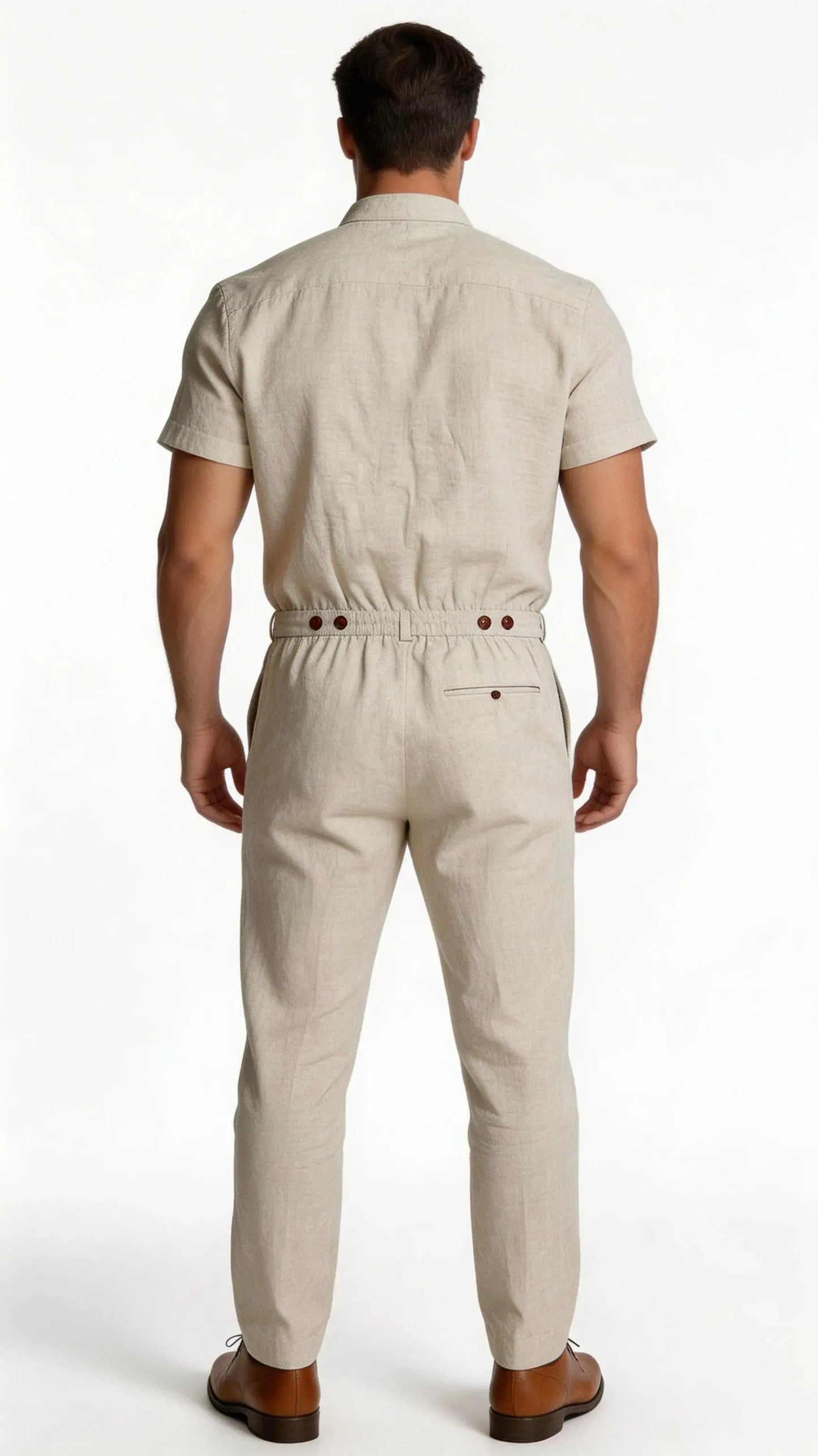 Sandalwood Linen Jumpsuit 
