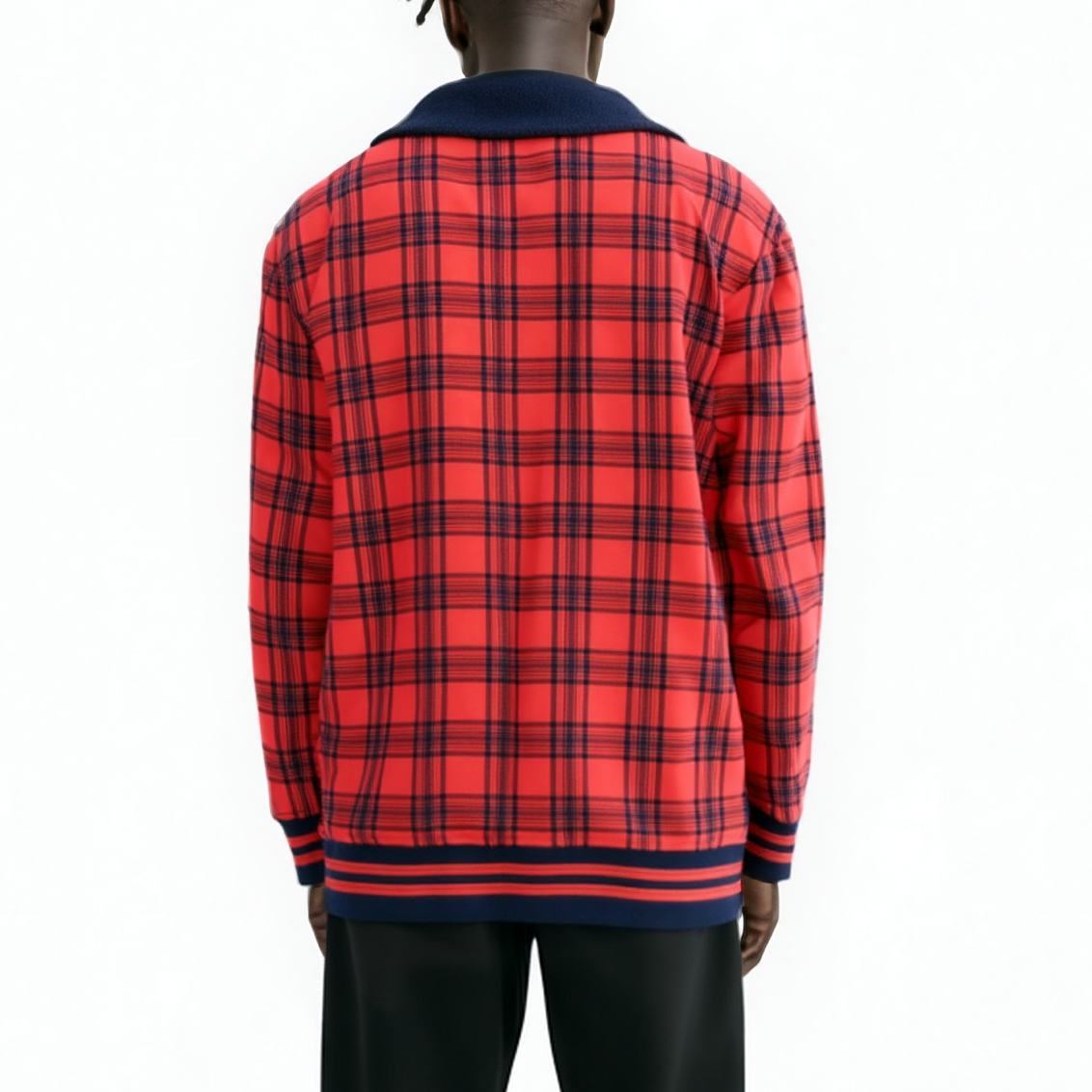 Men's Sherpa Collar MA2 Bomber Jacket in Red - Konus Brand  