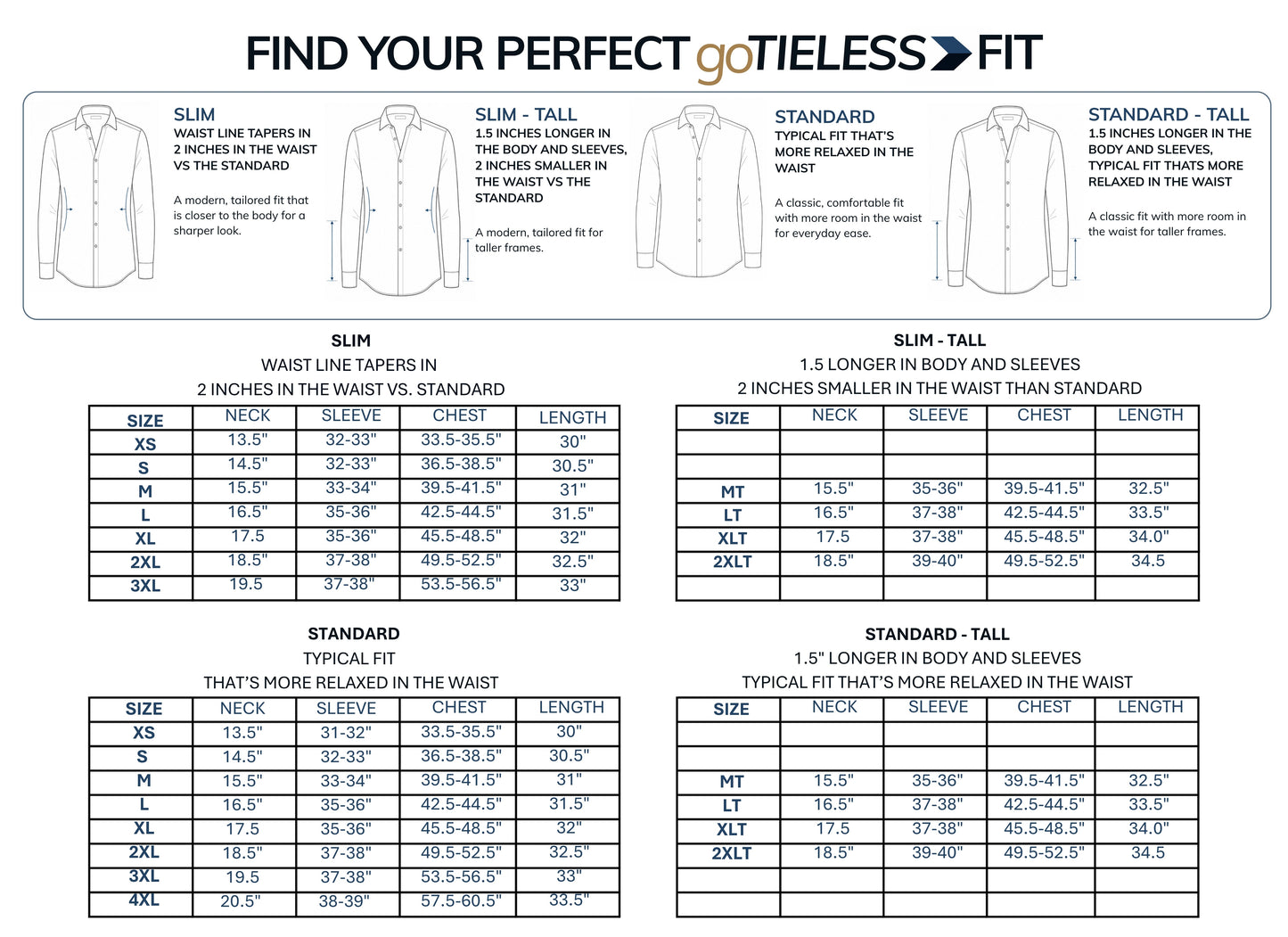 goTIELESS Ultimate Dress Shirt (White)  