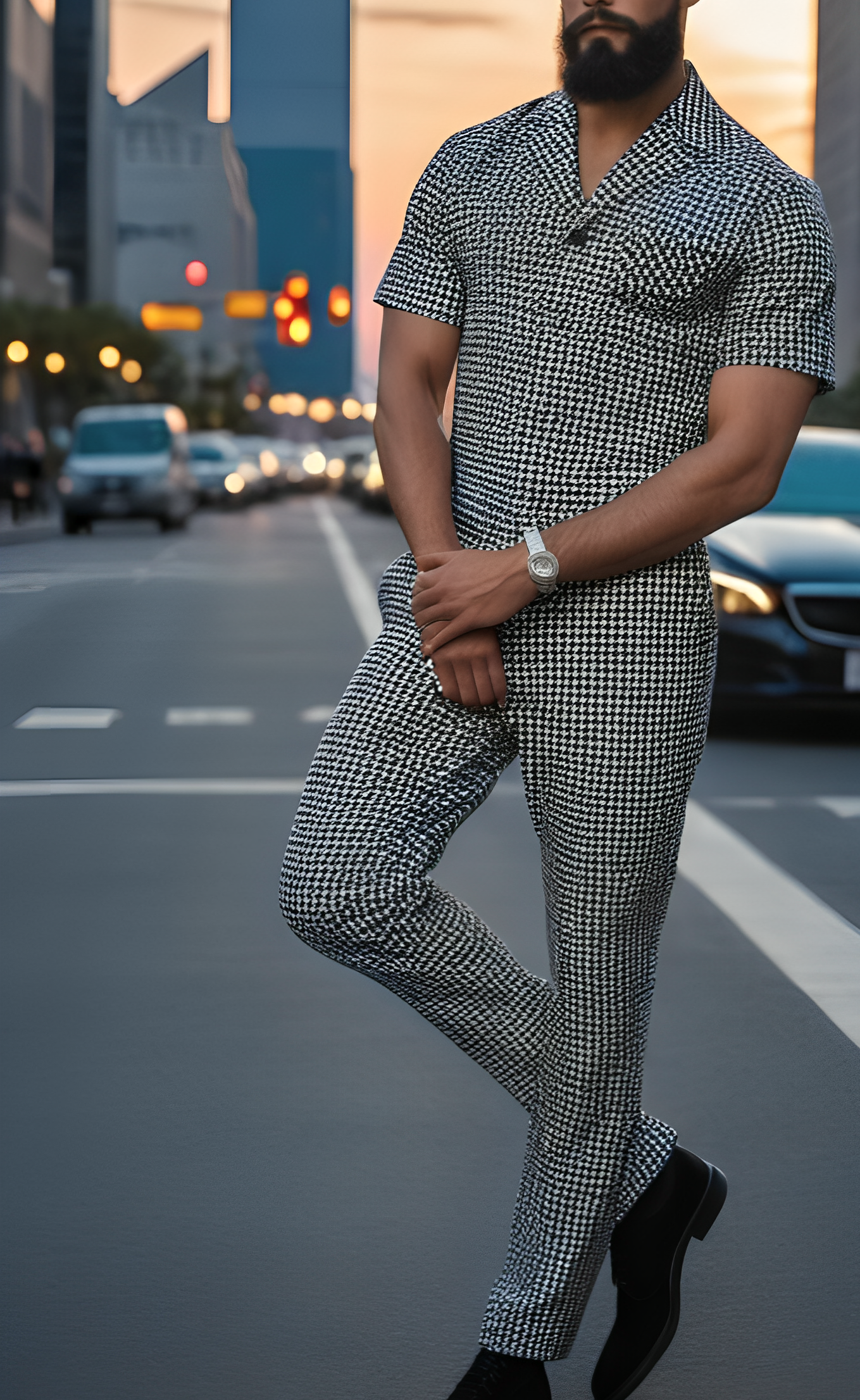 Houndstooth Jumpsuit LUXE Collection