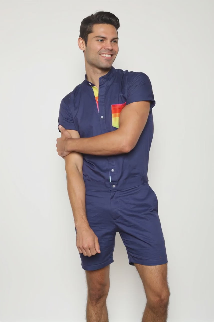 Navy Pride Romper - AI Generated