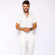 White Chateaux Jumpsuit - RomperJack, Mens Jumpsuit - Male Romper