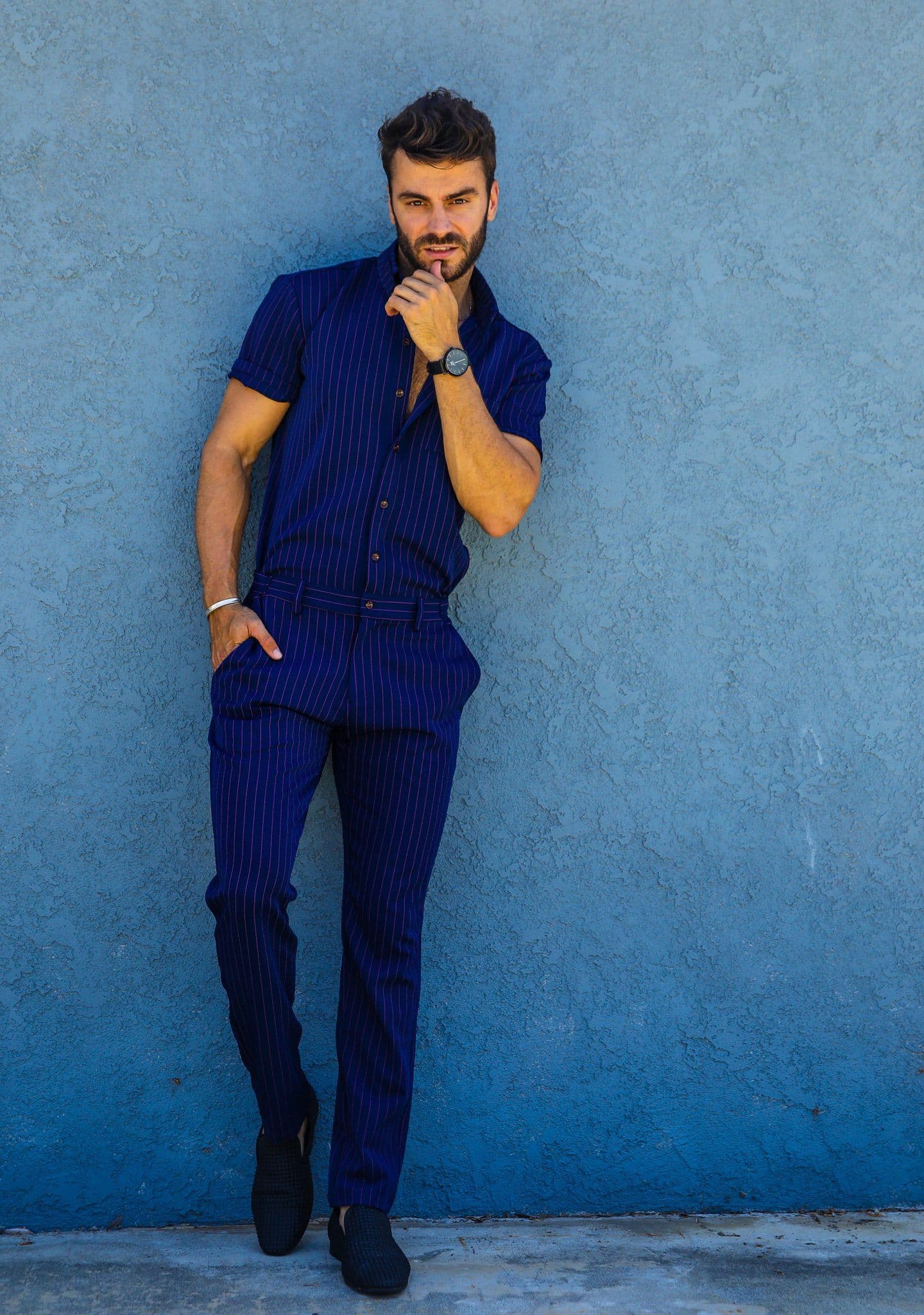 Navy Chateaux Jumpsuit - RomperJack, Mens Jumpsuit - Male Romper