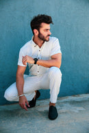 White Chateaux Jumpsuit - RomperJack, Mens Jumpsuit - Male Romper