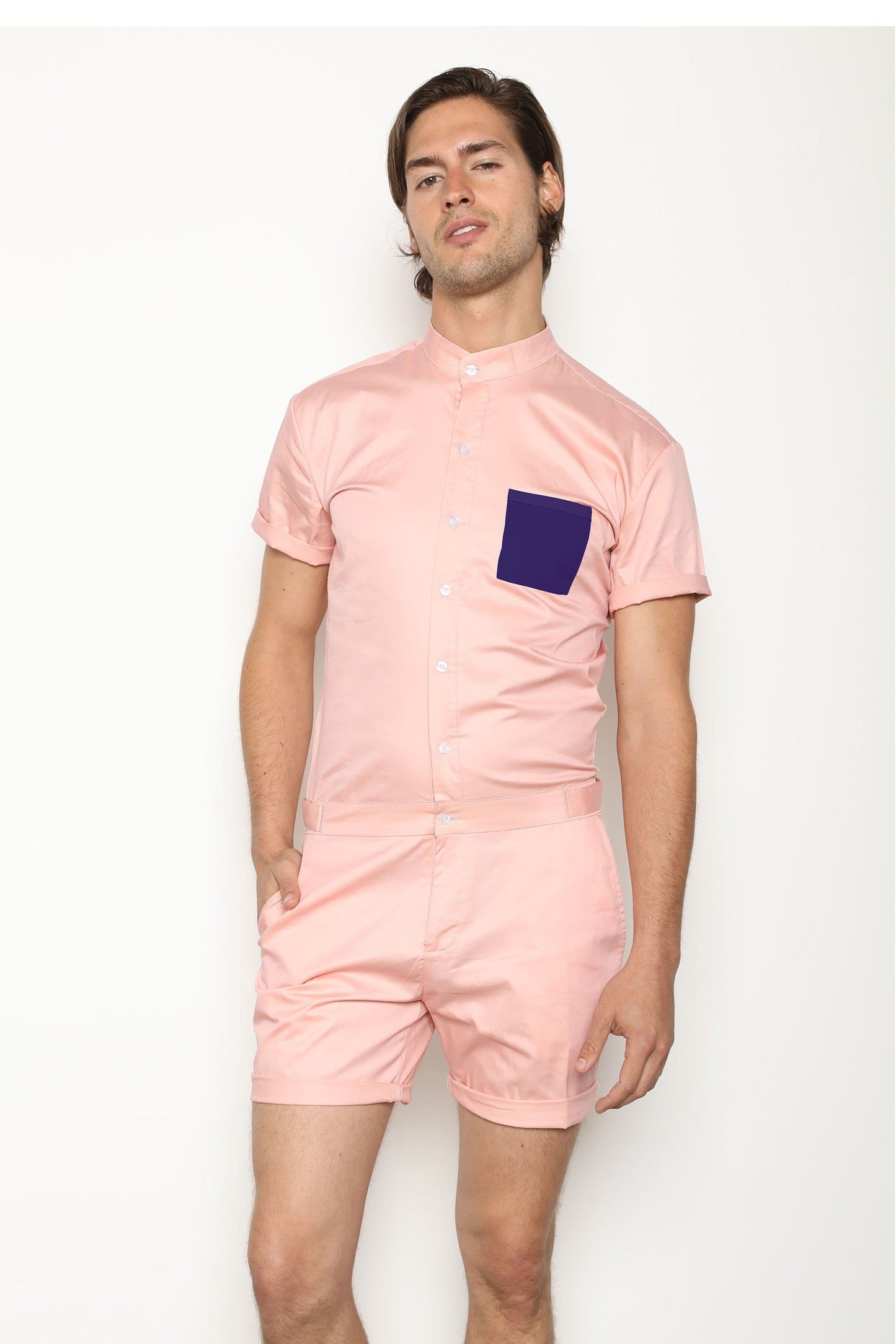 The Limited Edition California Two-Tone in Pink - RomperJack, Mens Romper - Male Romper