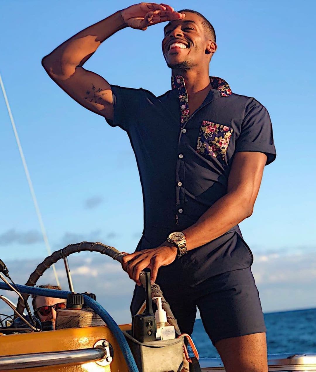 Navy Rosè Romper. Stylish Mens Rompers and Jumpsuits – RomperJack
