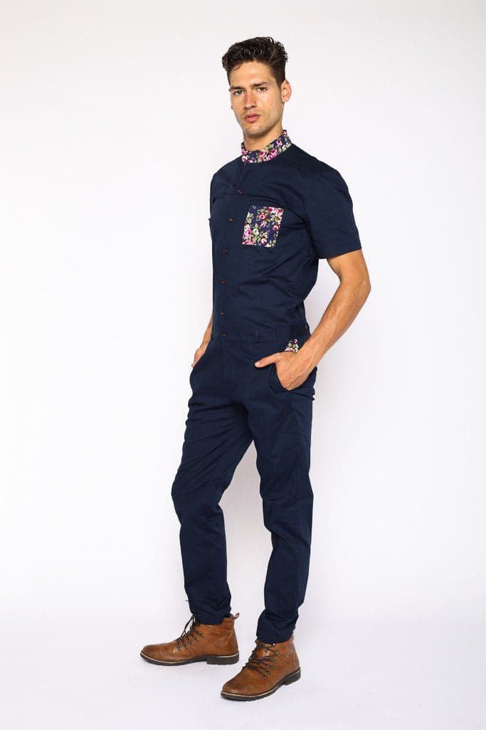 Navy Rosé Jumpsuit - RomperJack, Mens Jumpsuit - Male Romper